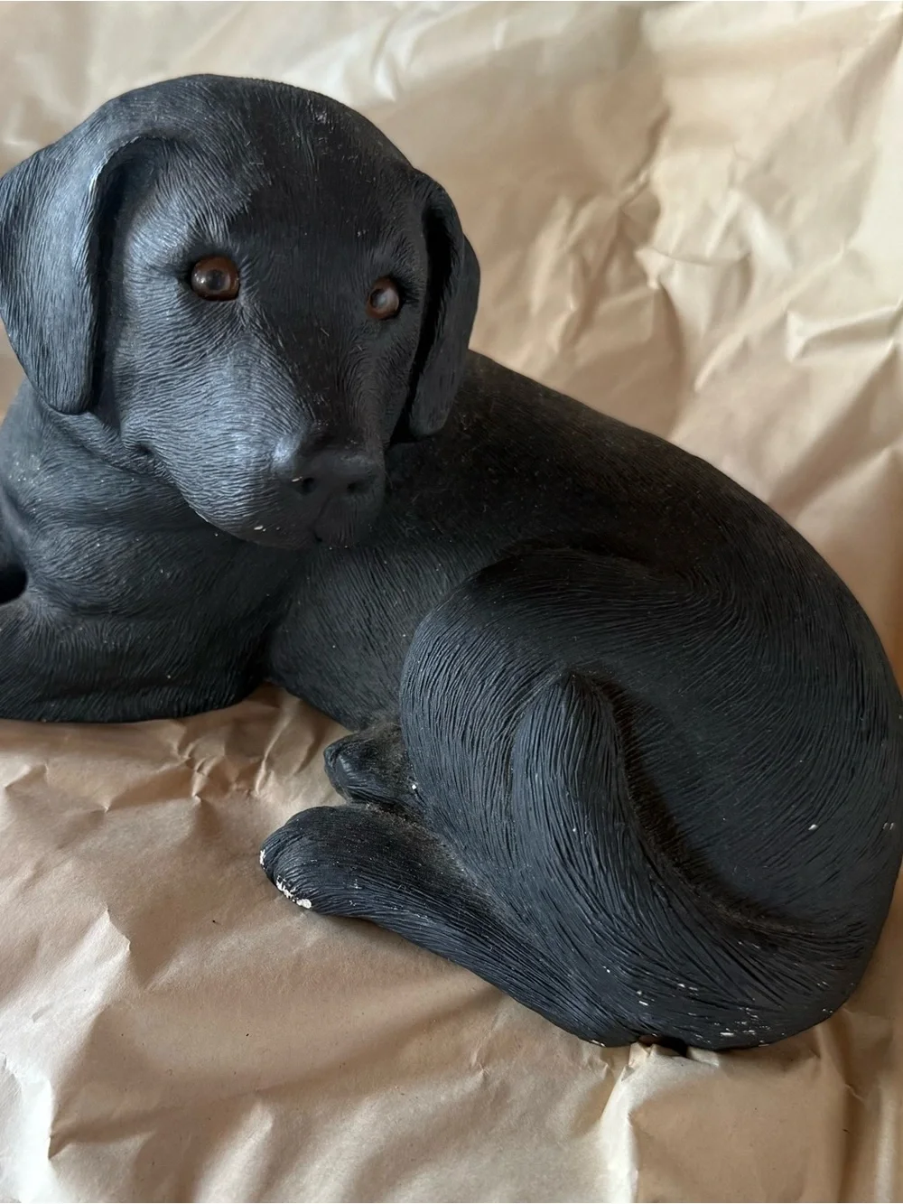 Black Decorative Dog Statue - Pet Home Accent